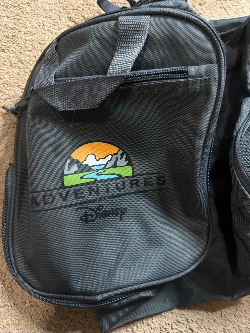 Vintage Adventures by Disney Spell Out Handle Duffel Bag Carry On Gray